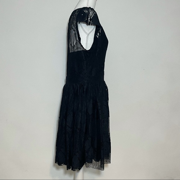 Free People Black Lace Sweetheart Witchy Dress L - Picture 7 of 11